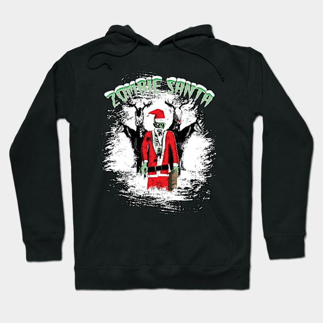 Zombie Santa and Reindeers Hoodie by atomguy